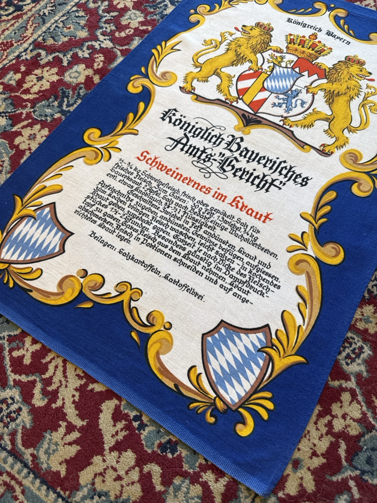 1970s Bavaria Germany Tapestry Tea Towel