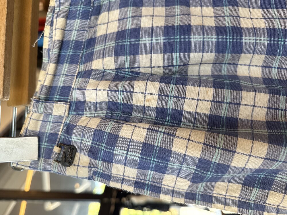 90's Lacoste Blue Picnic Plaid Pants