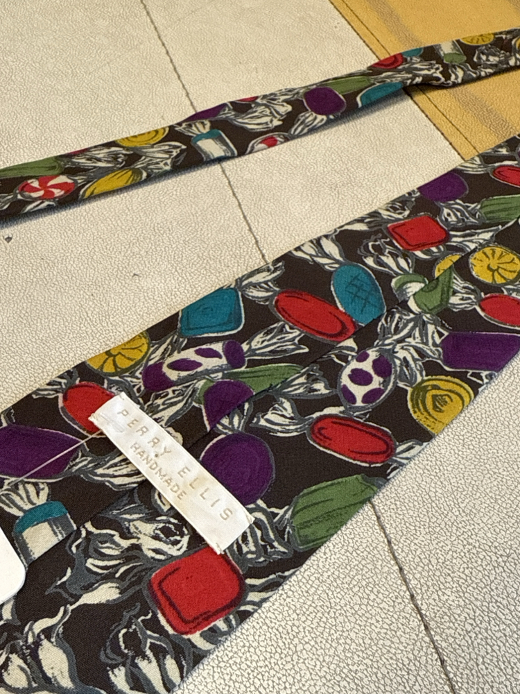 Perry Ellis Candy Pattern Silk Tie