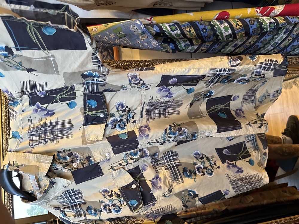 Naf Naf 100% Silk Shirt — “Opium Bloom”