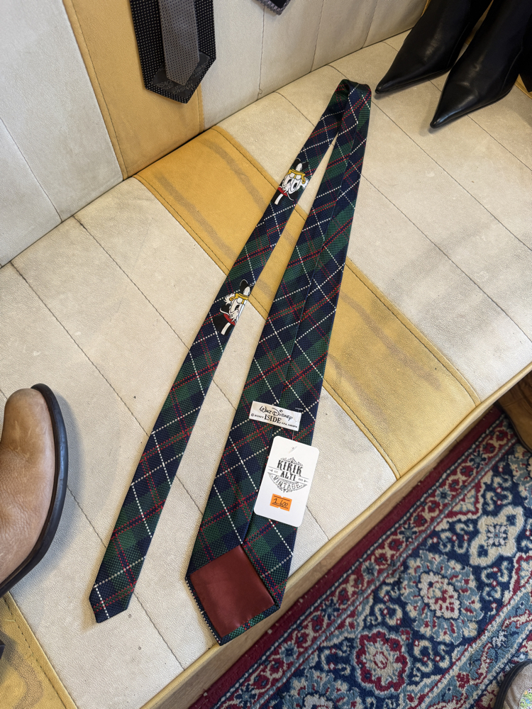 90's Disney Scrooge McDuck Tartan Silk Tie