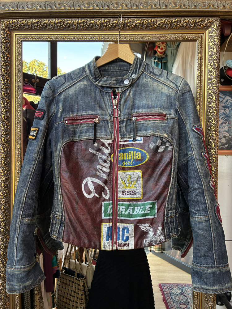Archive Y2K Miss Sixty Racing Biker Denim Jacket