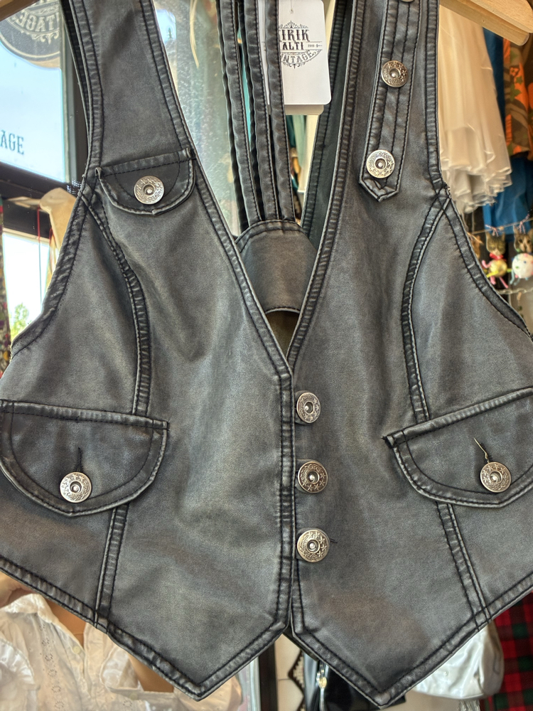 Last Kiss Faux Leather Vest
