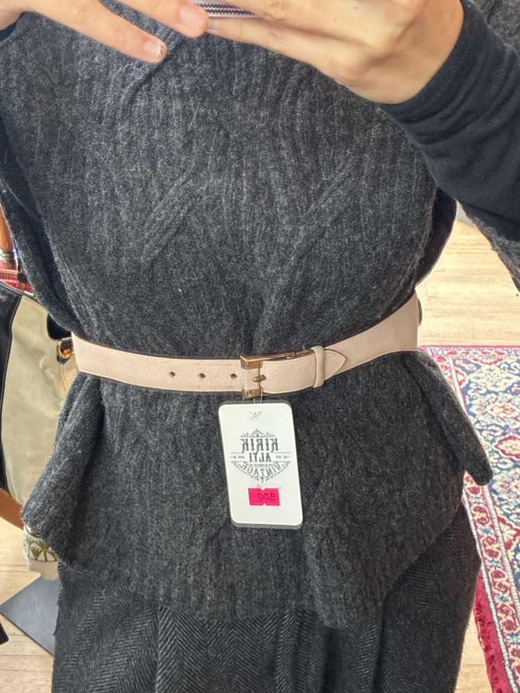 Dream Pink Leather Belt