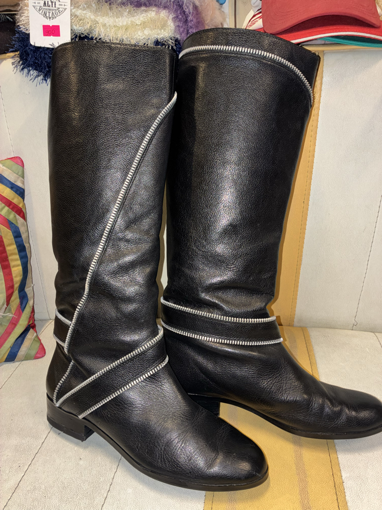 Michael Kors Black Leather Boots
