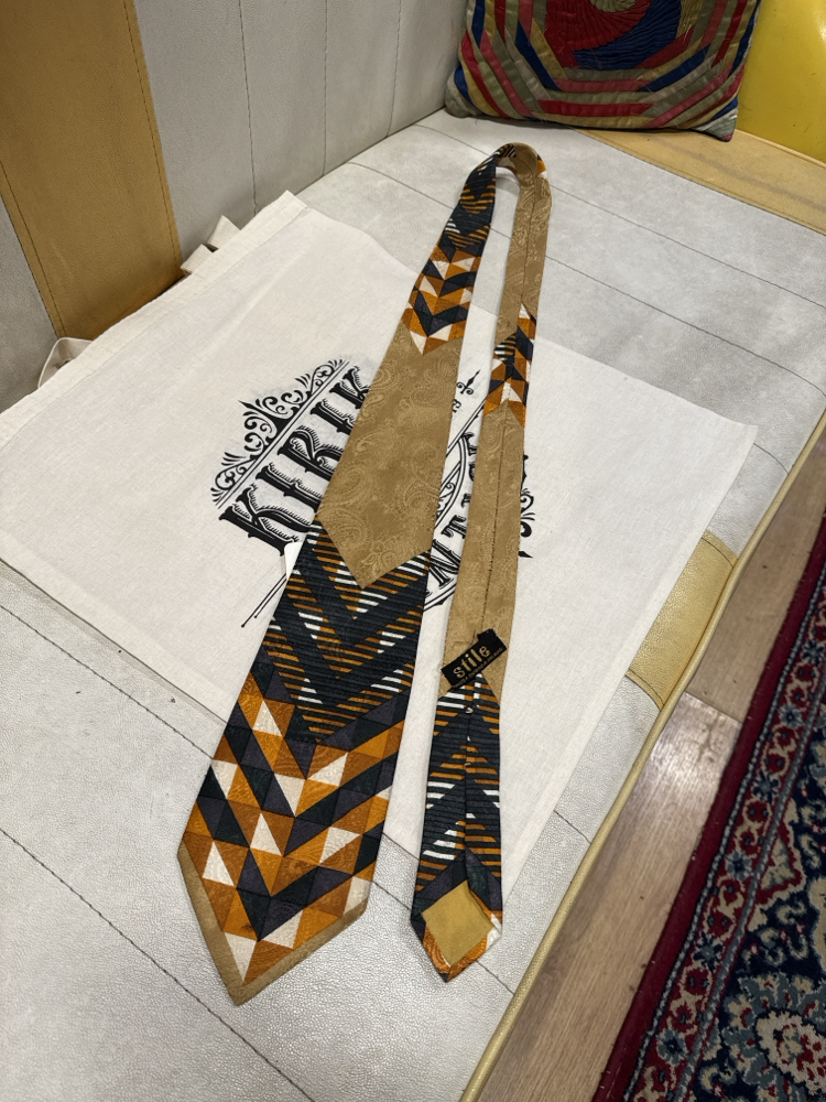 Yves Saint Laurent (YSL) Silk Tie - Made in Italy - Geometric & Paisley
