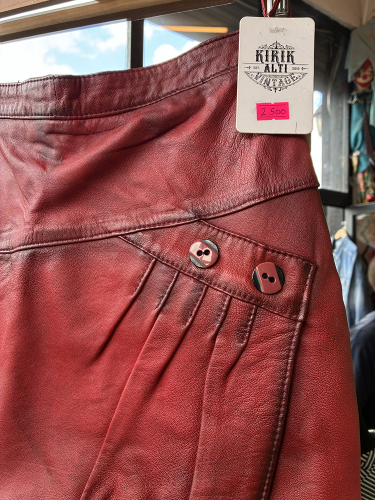 Red Bellion Leather Skirt