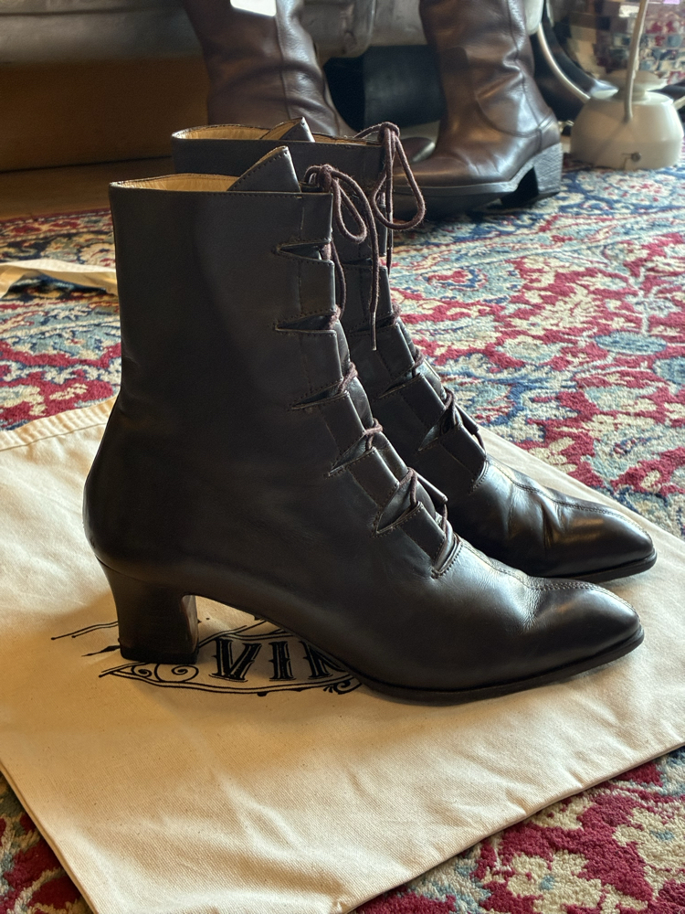 70's Dark Brown Leather Boots