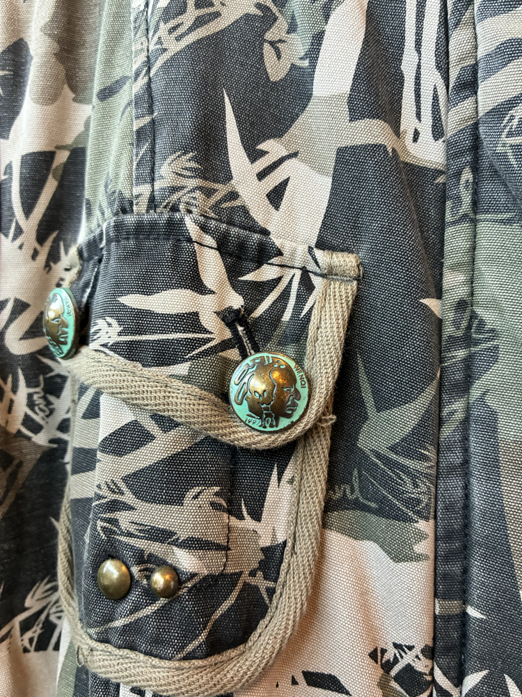 Mid-2000s WenQi Belted Camo Safari Utility Jacket