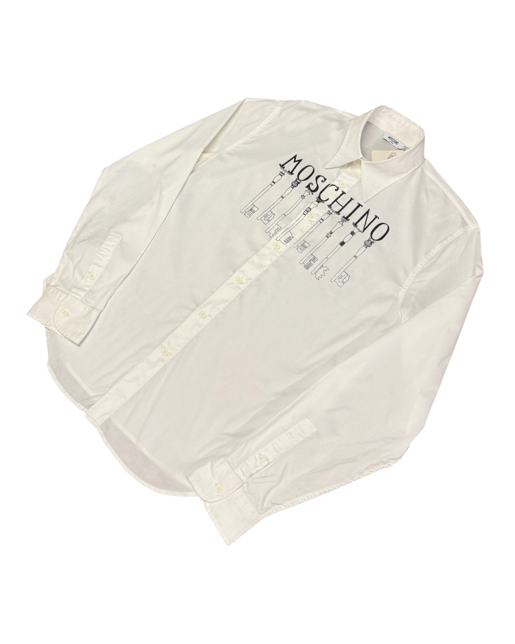 Moschino Jeans Key Graphic White Shirt