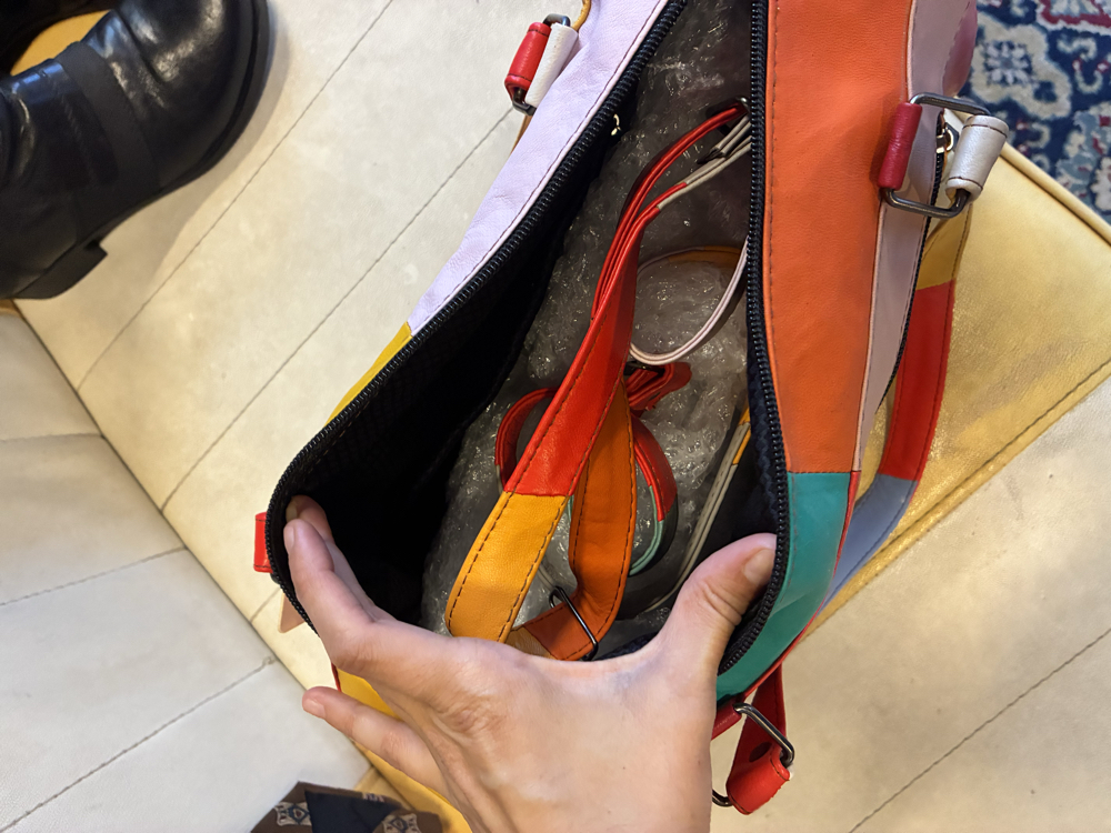 90's Colorful Leather Bag
