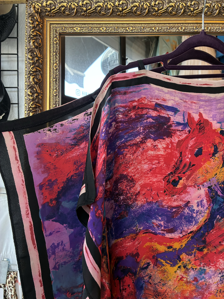 Crimson Kaze Horse Blouse 90’s Expressionist Energy