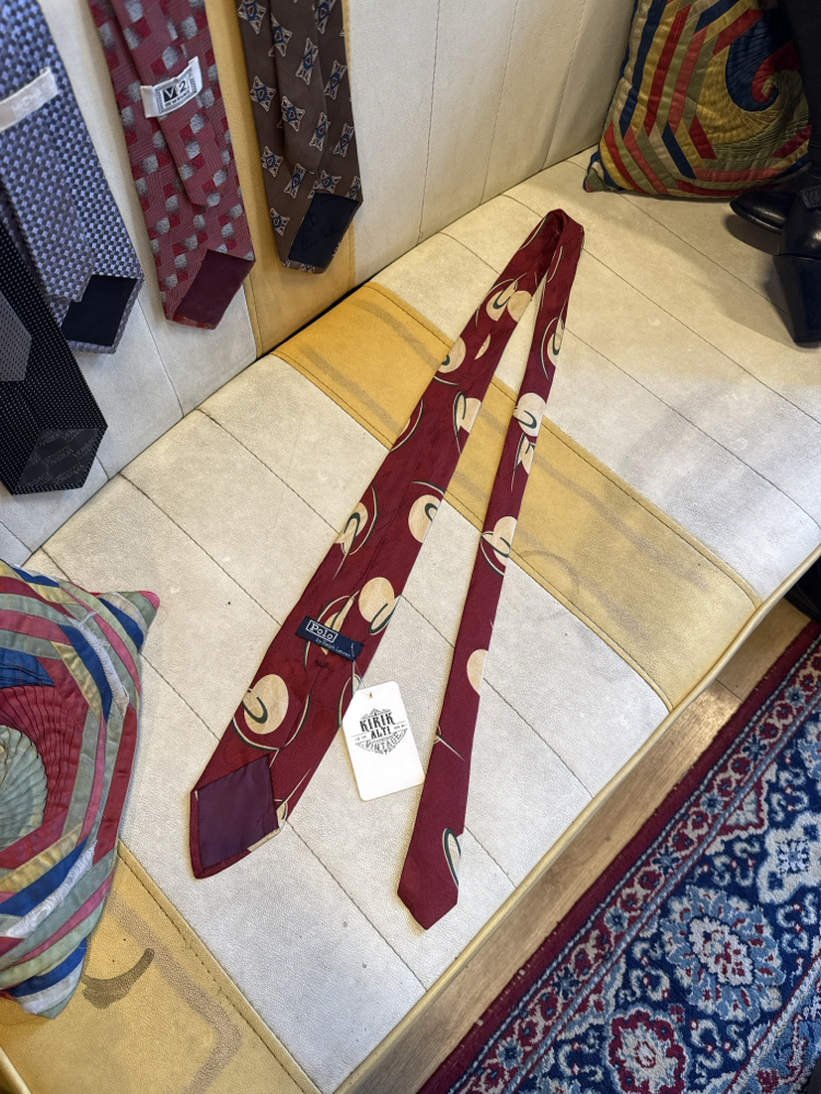 Polo Ralph Lauren Made in USA Burgundy Silk Tie