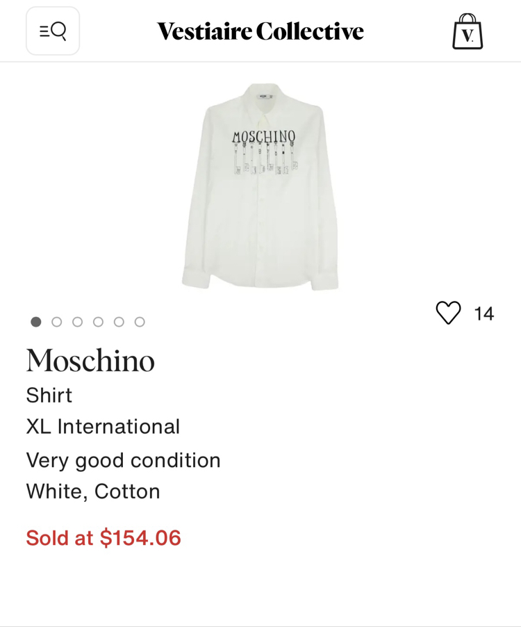 Moschino Jeans Key Graphic White Shirt