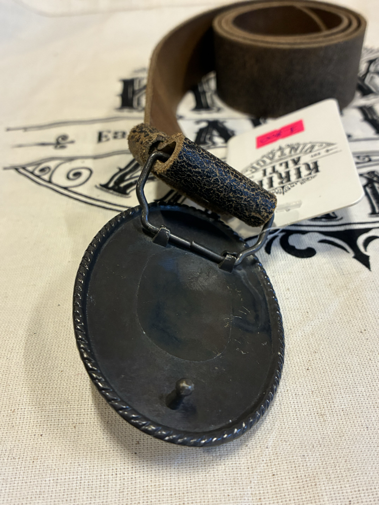 90's Blue Baby Leather Belt