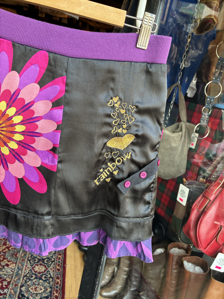 y2k desigual colorful skirt