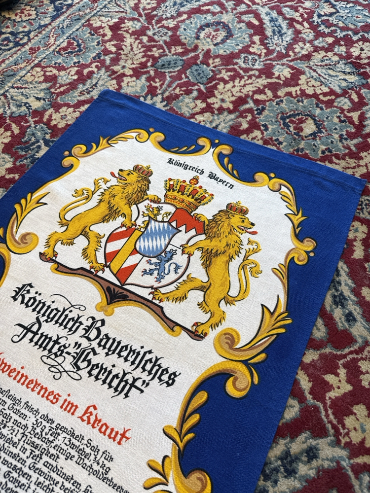 1970s Bavaria Germany Tapestry Tea Towel