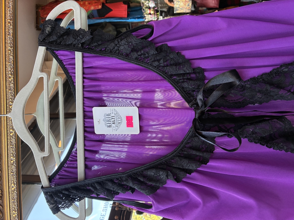 Y2K Purple Lace Babydoll — Midnight Allure