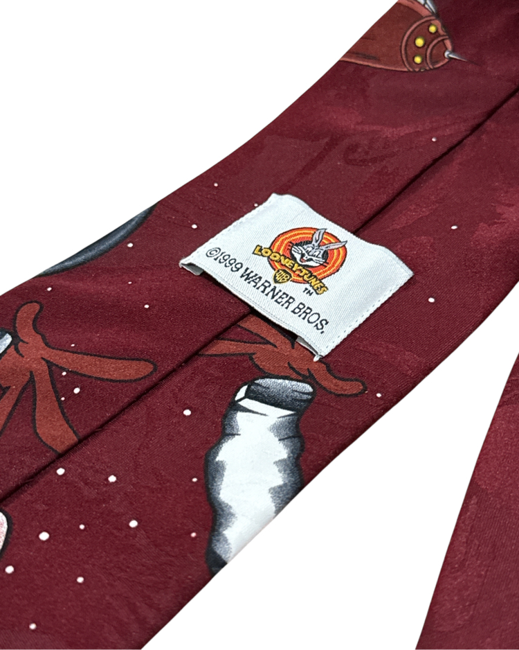 1999 Looney Tunes Marvin the Martian & Taz Space-Themed Tie