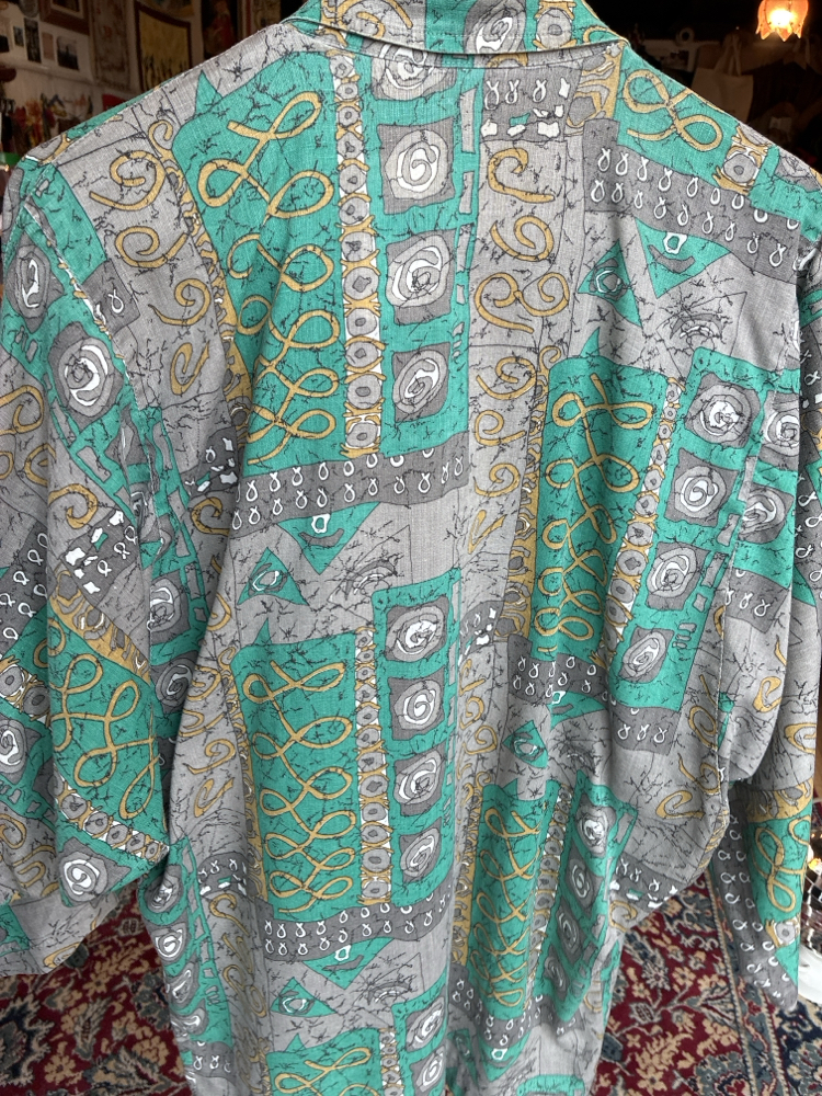80's Pepita Kimono Shirt