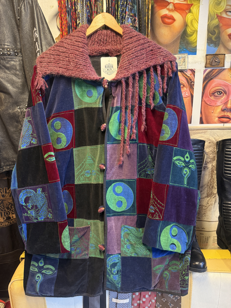 90's Yin&Yang Velvet Coat