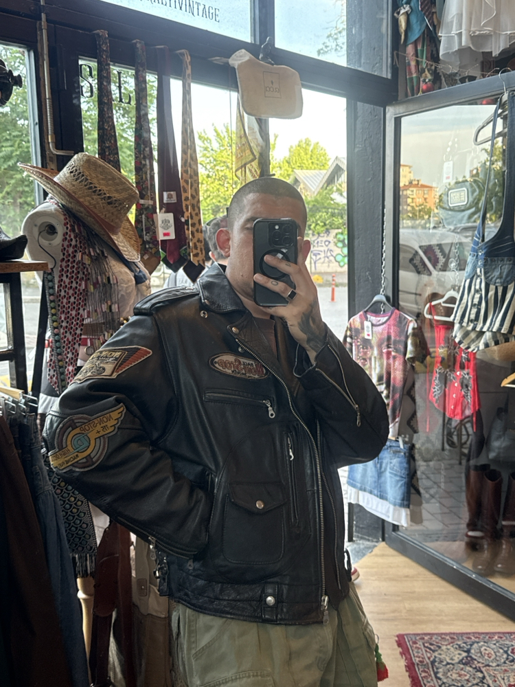 Non Stop 80's Heavy Leather Biker Jacket