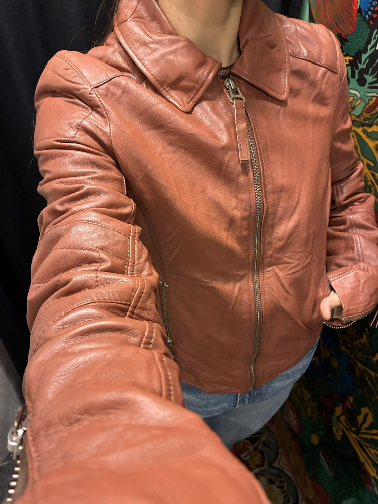 Dusty Rose Leather Jacket