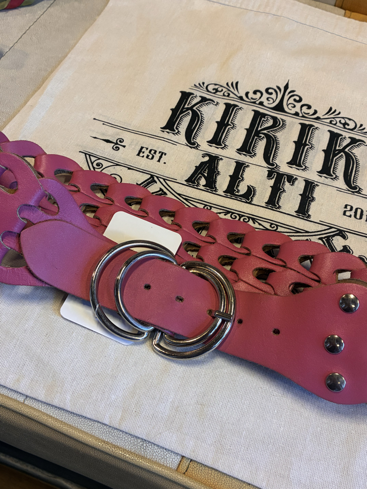 Pink Leather Corco Belt