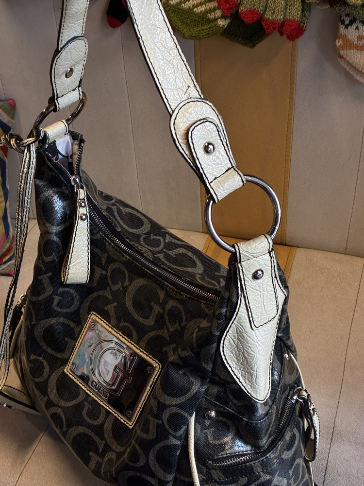 Y2K Guess G-Logo Hobo Bag — Chrome Dreams
