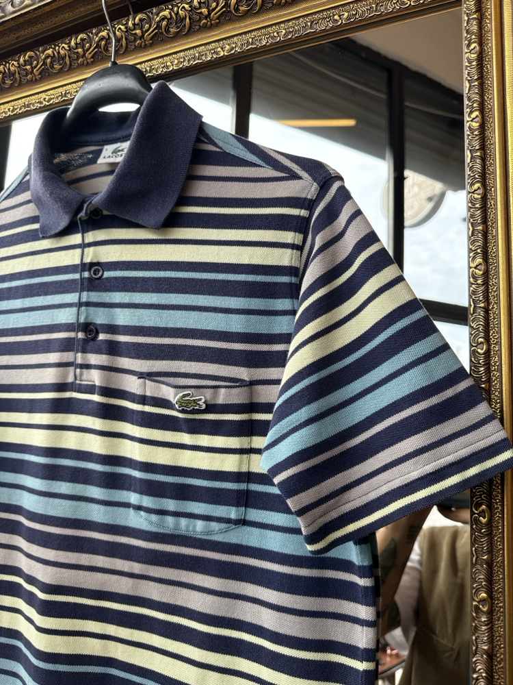 90’s Lacoste Striped Polo — Pastel Wave Edition