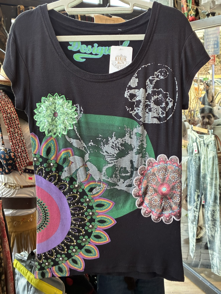 Y2K Desigual Mandala Print Tee