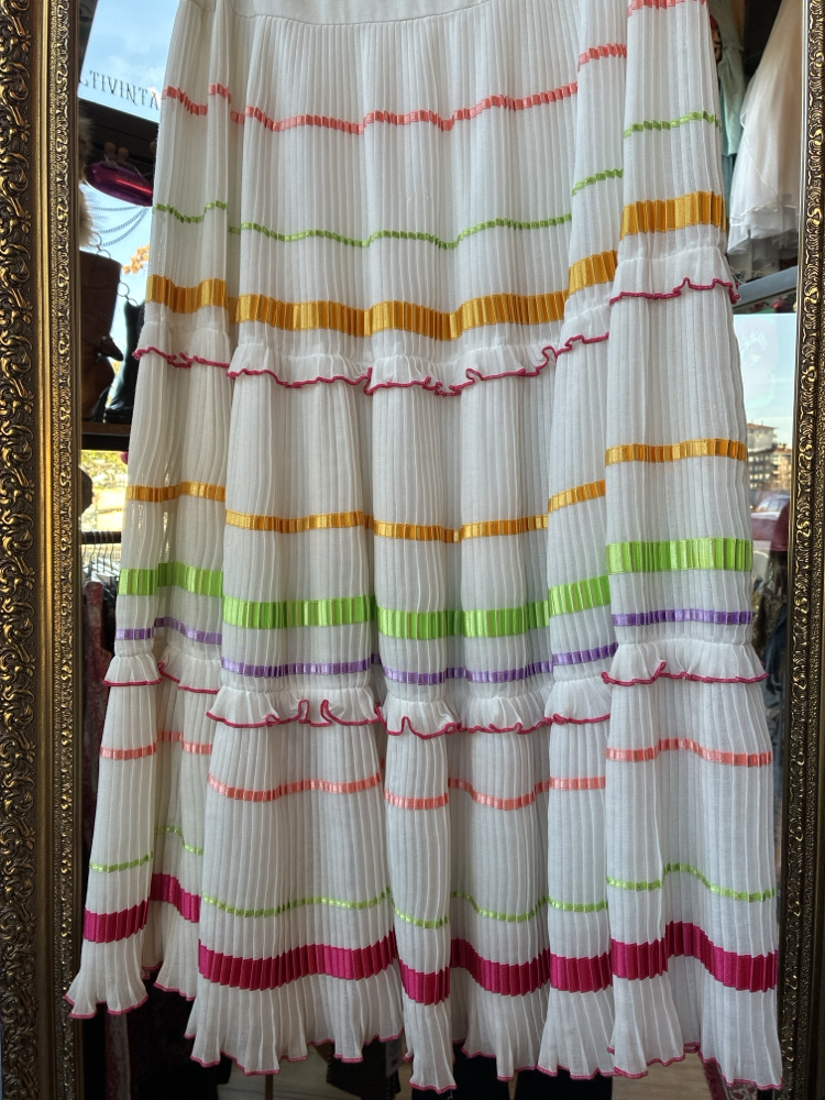 90's Color&Fun Maxi Skirt