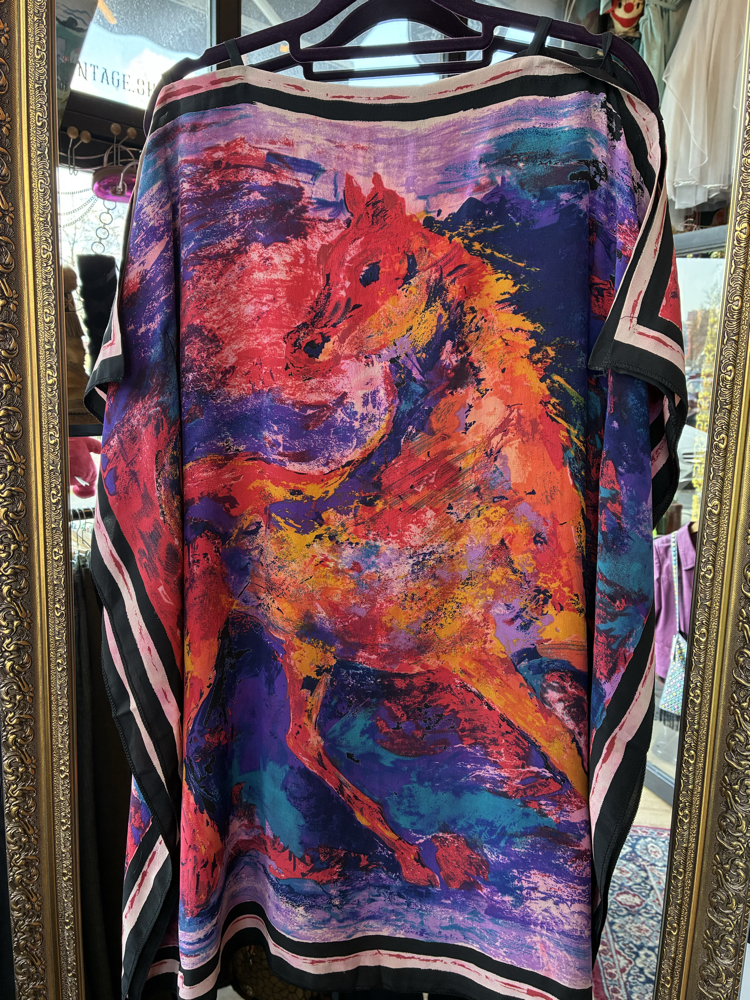 Crimson Kaze Horse Blouse 90’s Expressionist Energy