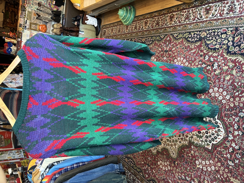 80’s Geometric Knit Maxi Dress