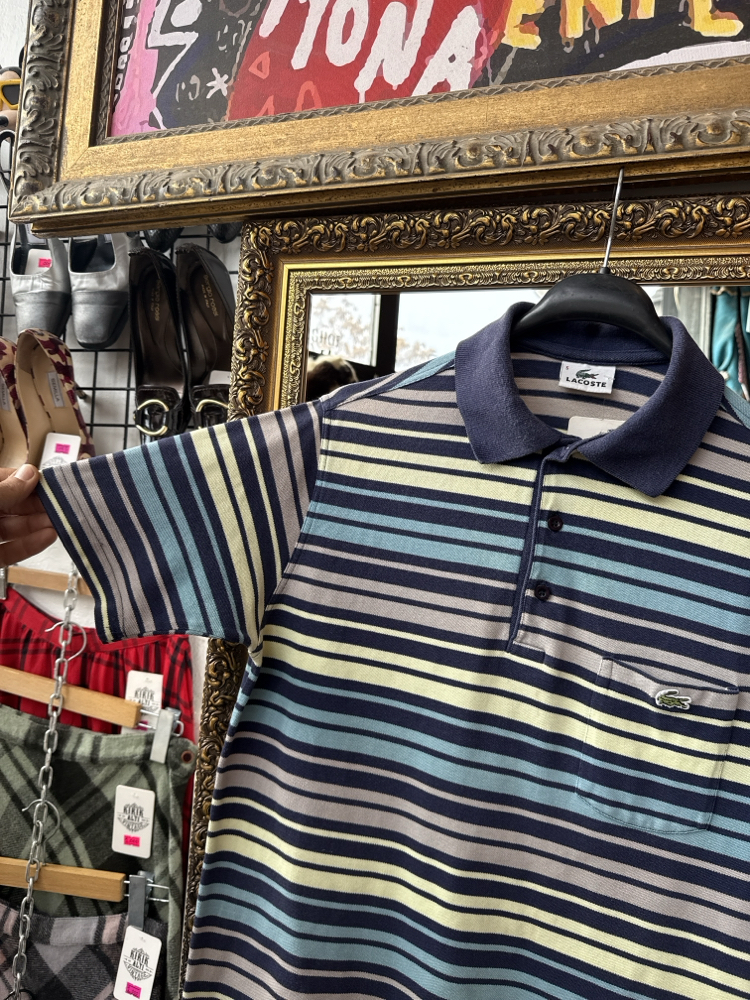 90’s Lacoste Striped Polo — Pastel Wave Edition