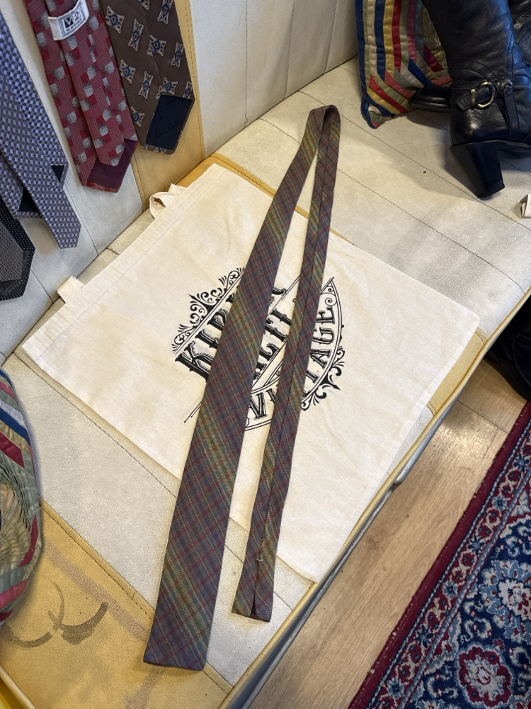 Steve Scheiner Wool-Blend Plaid Square-Bottom Skinny Tie