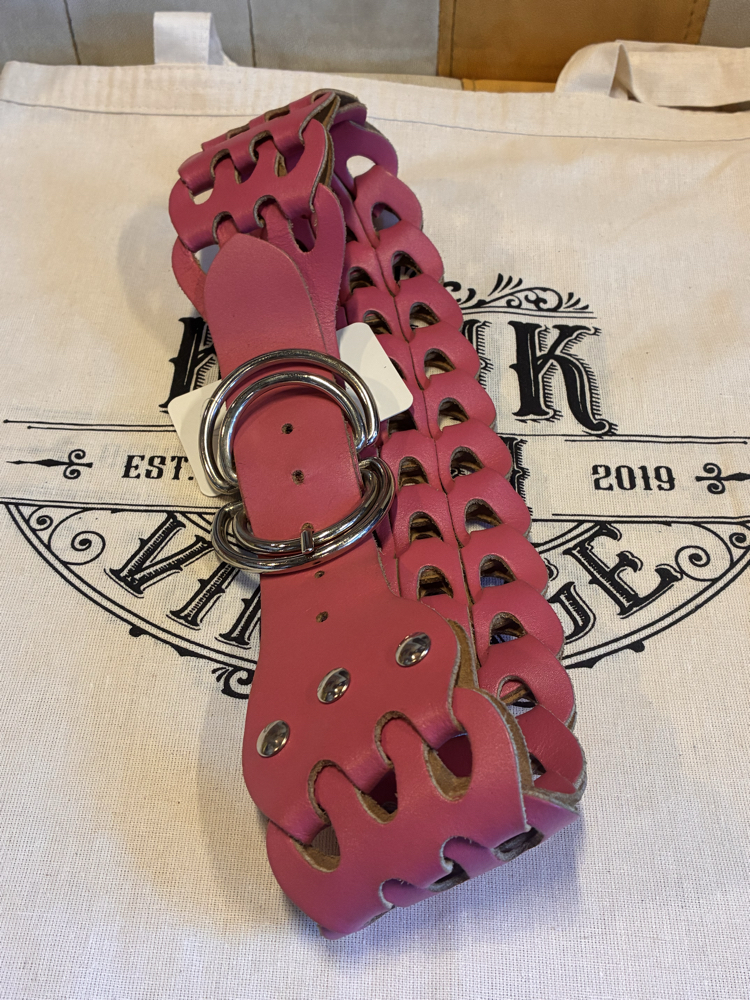 Pink Leather Corco Belt