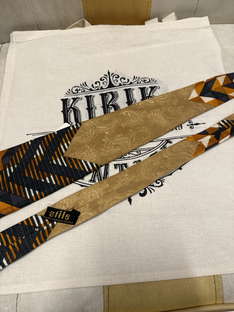 Yves Saint Laurent (YSL) Silk Tie - Made in Italy - Geometric & Paisley
