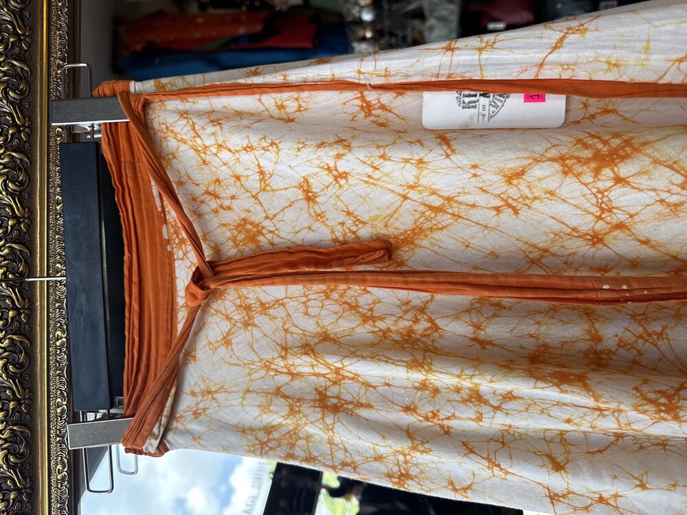Batik Pattern Island Flower Wrap Skirt