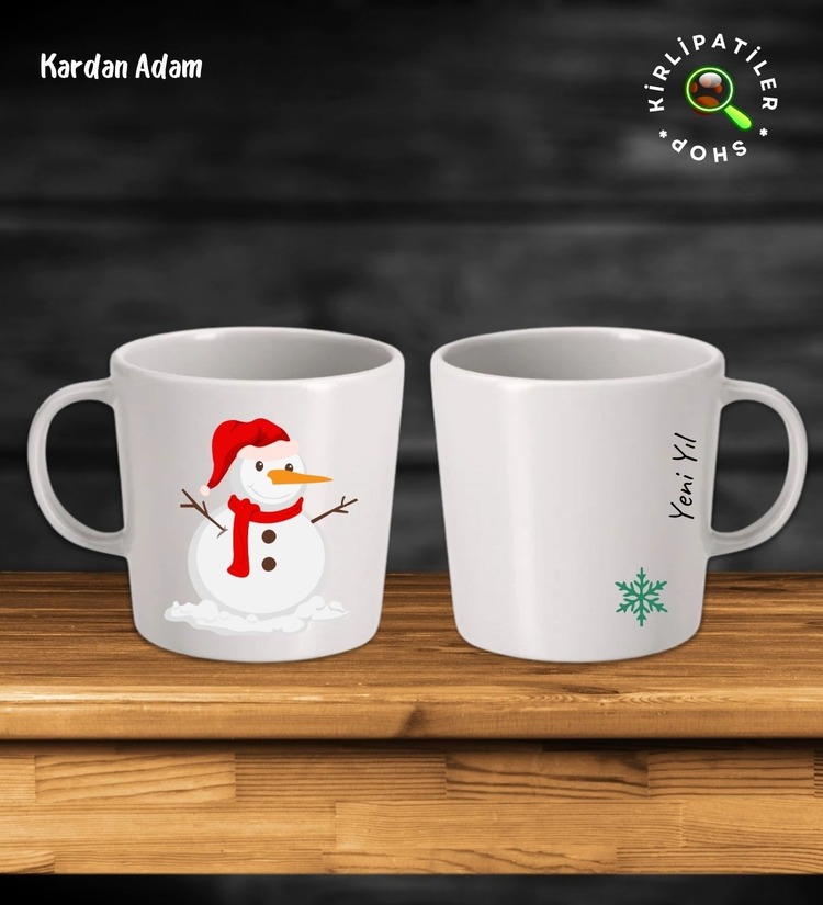 KirliPatiler Taş Kupa Fincan Üzeri Yeni Yıl Noel Baskılı