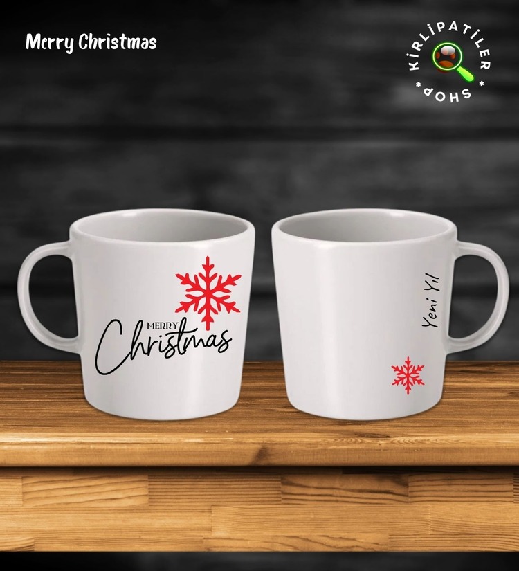KirliPatiler Taş Kupa Fincan Üzeri Yeni Yıl Noel Baskılı