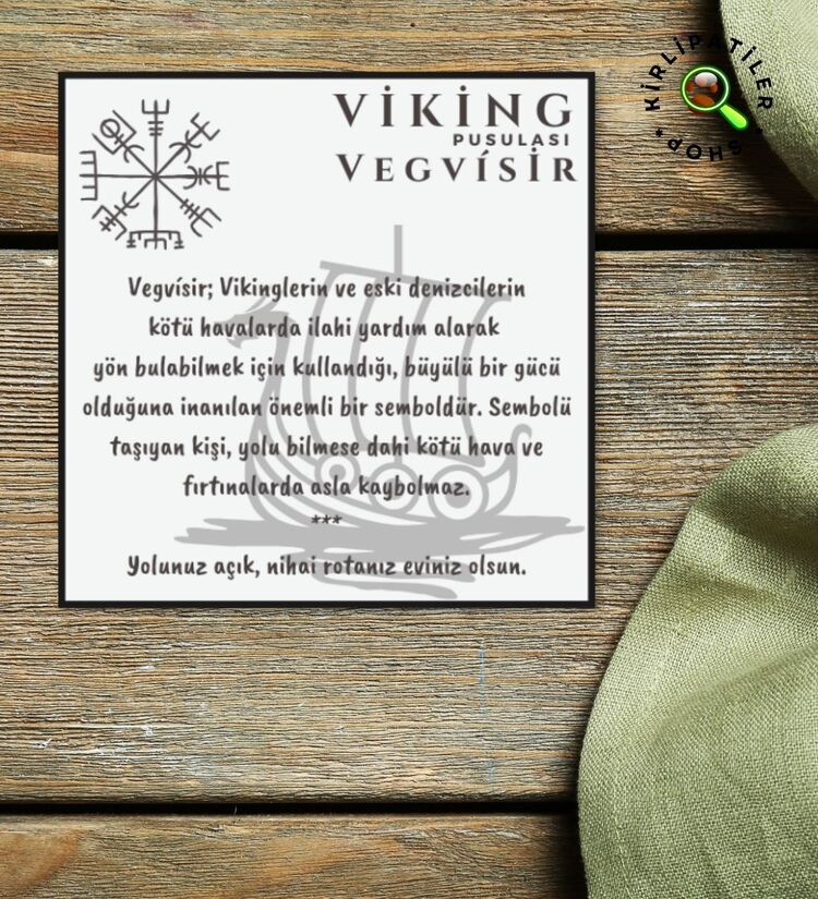 KirliPatiler Epoksi Viking Pusulası (Vegvísir) Araç Aksesuarı, Araç Ayna Aksesuarı