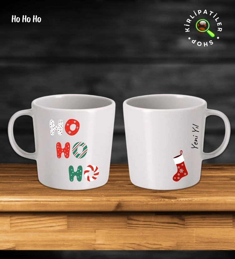 KirliPatiler Taş Kupa Fincan Üzeri Yeni Yıl Noel Baskılı