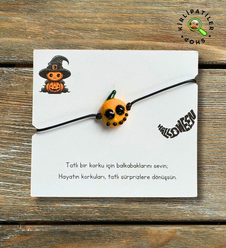 KirliPatiler Murano Cam Cadılar Bayramı Bileklik