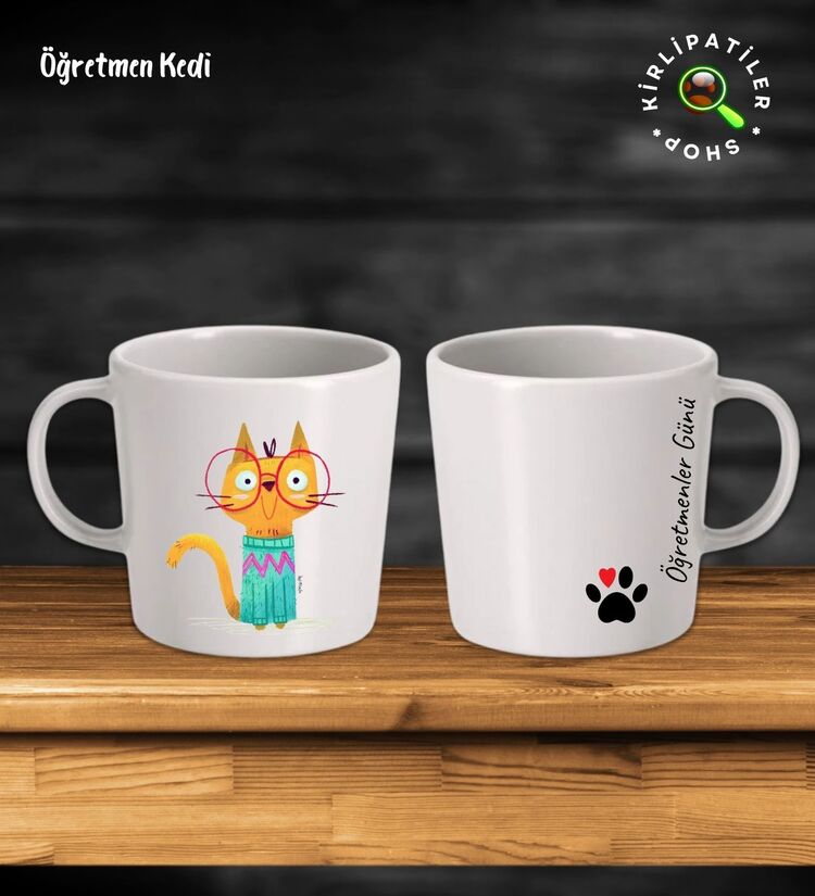 KirliPatiler Taş Kupa Fincan Üzeri Öğretmenler Günü Baskılı