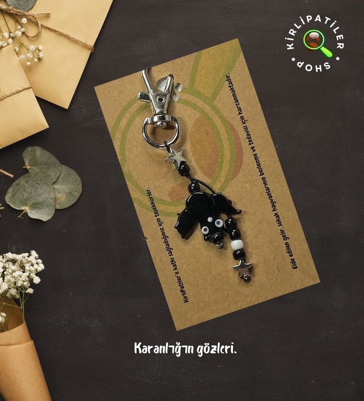KirliPatiler Murano Cam Şirin Hayvanlar Anahtarlık, Çanta Aksesuarı