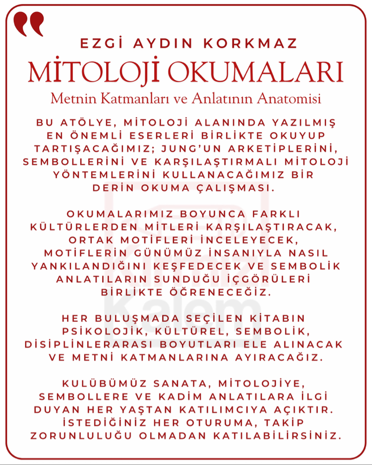 MİTOLOJİ OKUMALARI-Tüm Seminerler