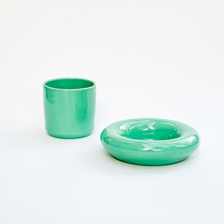 Bonbon Tabaklı Fincan - Mint