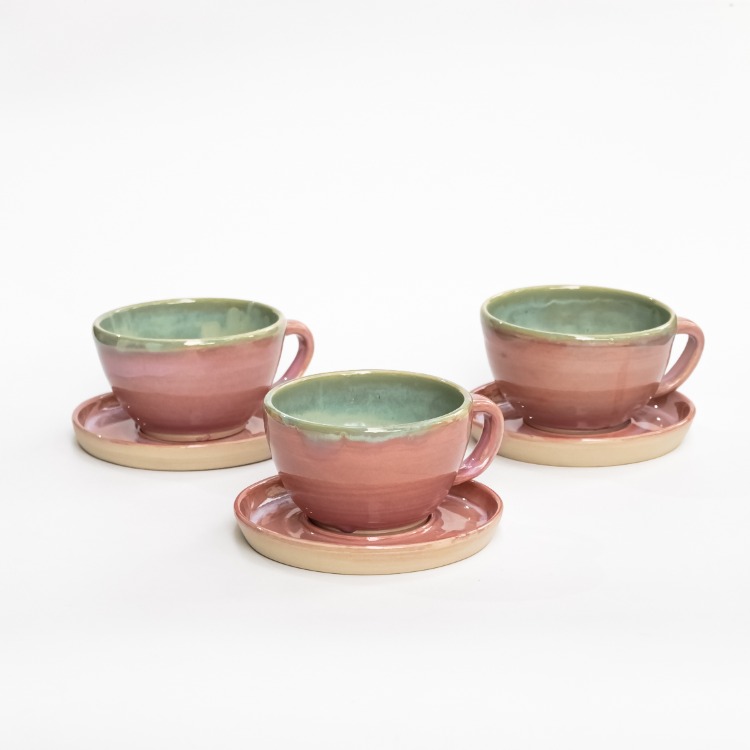 Latte Fincan Seti - Blush & Mist