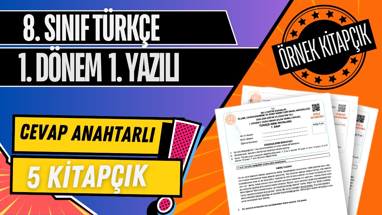 8. SINIF TÜRKÇE 1. DÖNEM 1. YAZILI